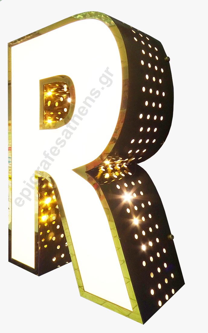 3D γράμματα Καλλιθέα mirror gold